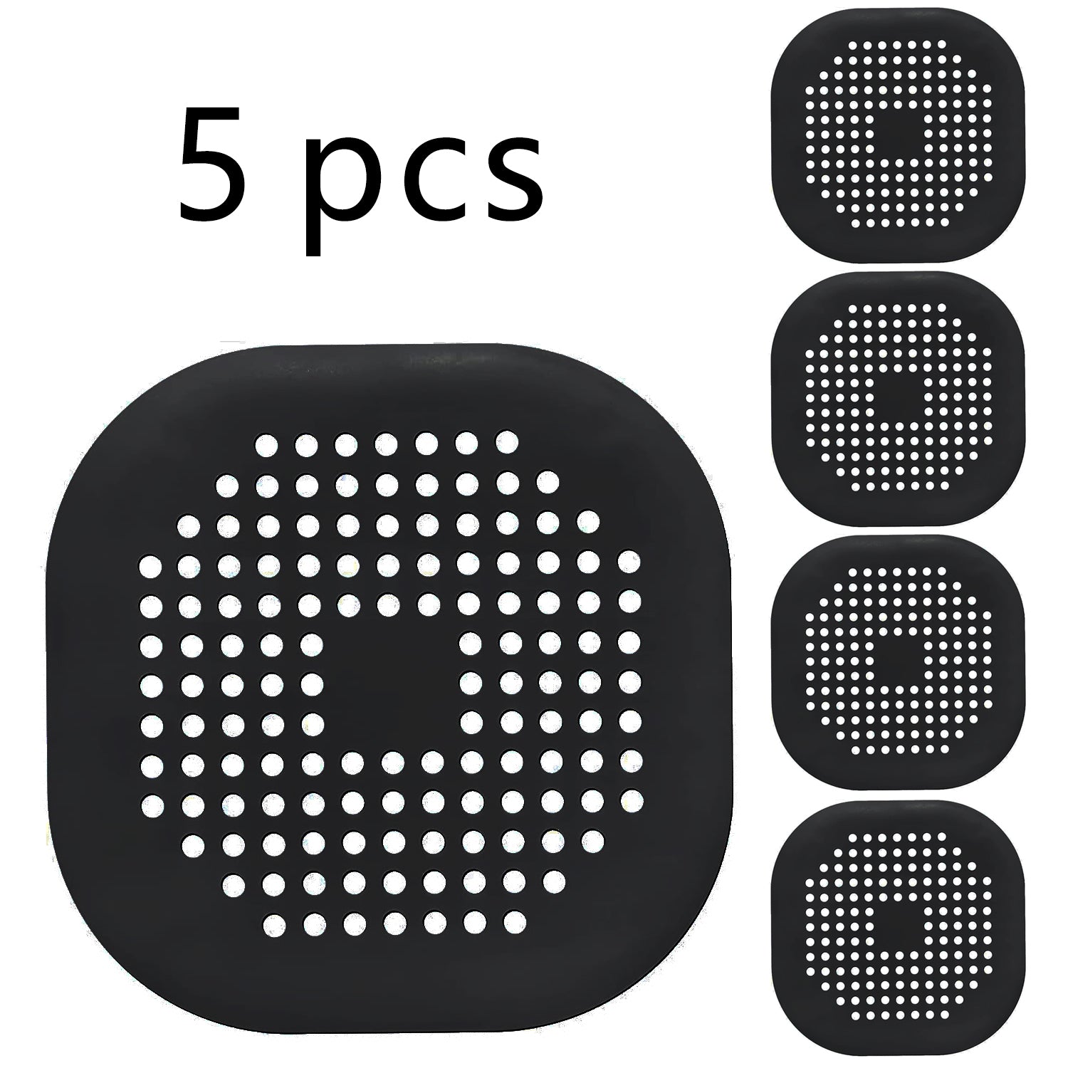 5pcs/3pcs/1pc Silicone Hair Filter | Bathtub and Shower Floor Drain Plug, Kitchen Deodorant Plug, Anti-Clogging Sink Filter