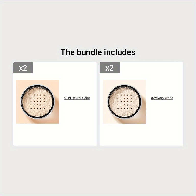 Loose Powder Makeup, Oil Control Matte Medium Coverage for All Skins, Medium Light Beige, Waterproof Sweat-Proof Makeup