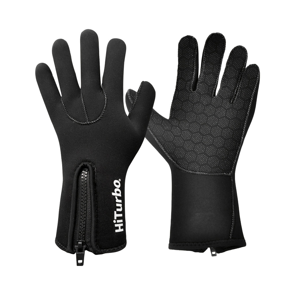 Hiturbo 3Mm Neoprene Gloves, Perfect for Surfing, Kayaking, Snorkeling, Sailing, Boating - Five Finger Design for Maximum Dexterity