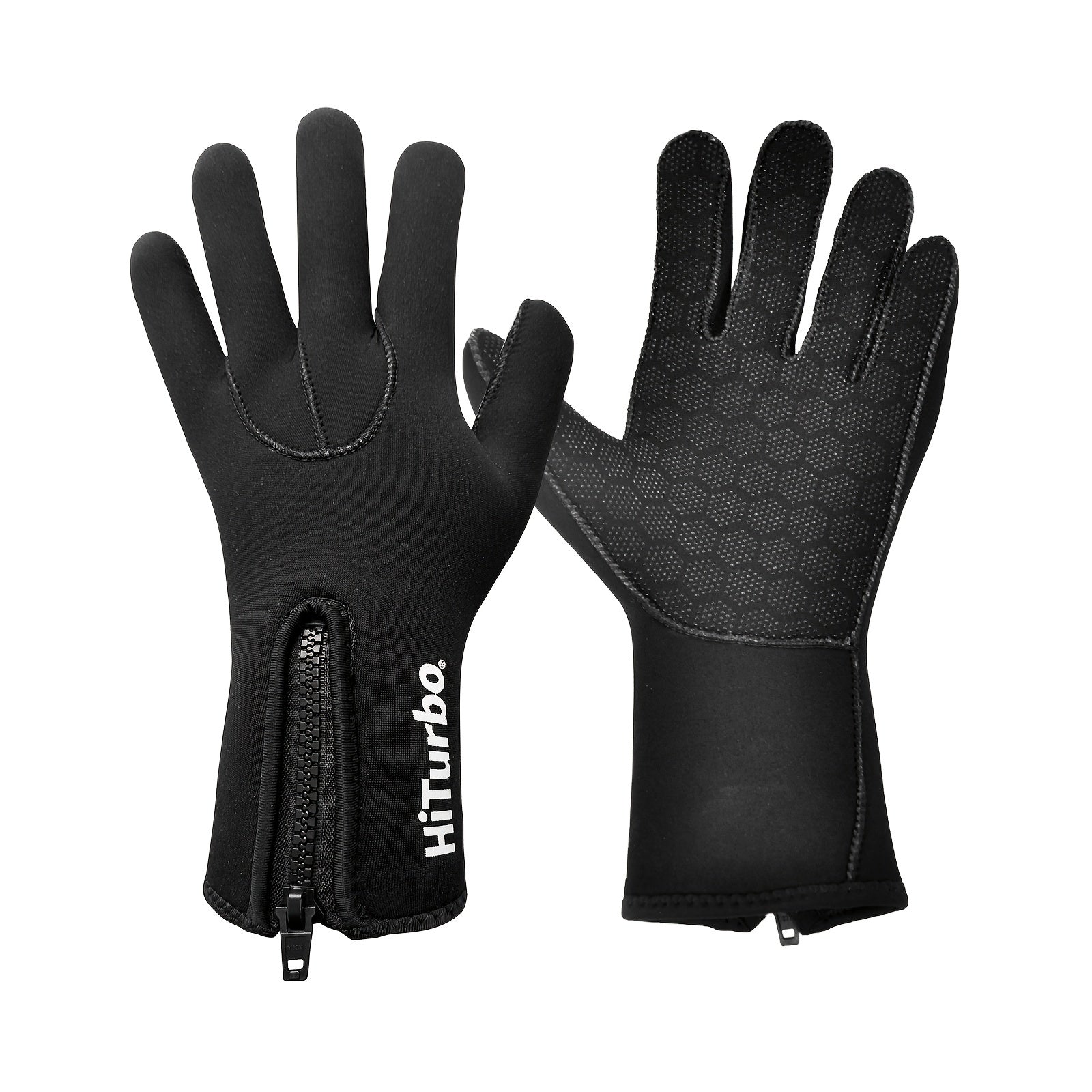 Hiturbo 3Mm Neoprene Gloves, Perfect for Surfing, Kayaking, Snorkeling, Sailing, Boating - Five Finger Design for Maximum Dexterity