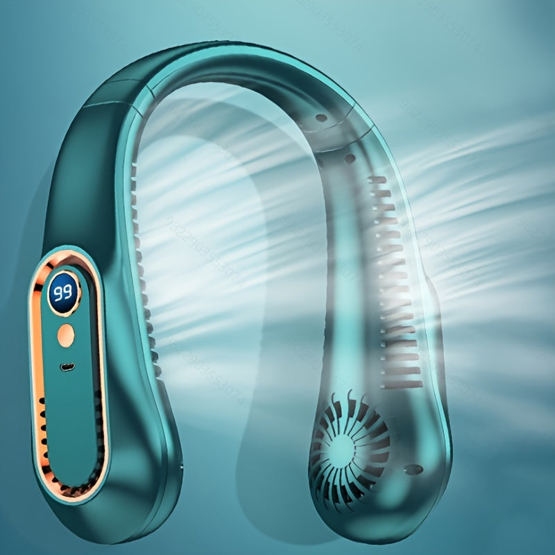 1pc Mini Portable Fan, Handheld Fan Personal Mini Fan USB Rechargeable With 5 Speeds, 90° Foldable Battery Operated Mini Fan With LED Display, Desk Fan Working Time For Office Bedroom Outdoor Travel Camping Back To School Su