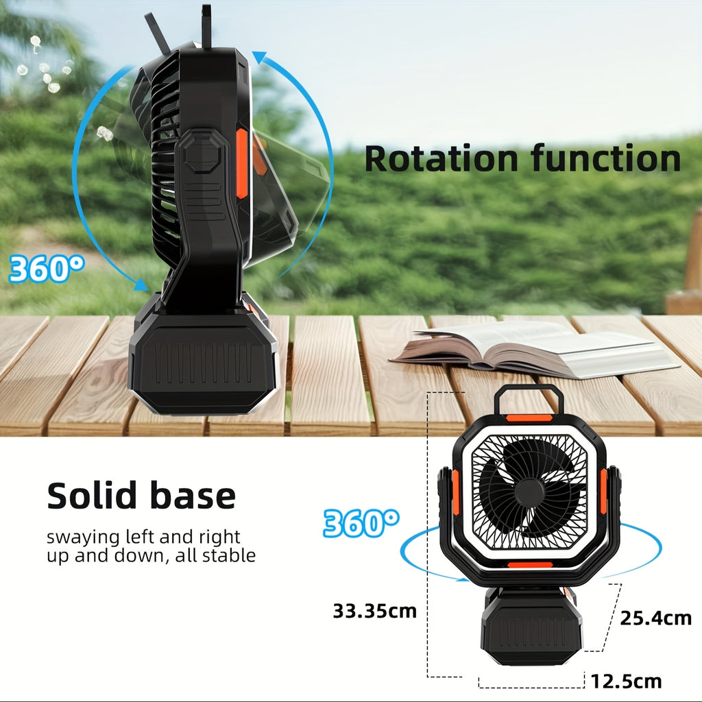 Camping Fan Portable Fan with 40000mAh Battery Powered Stronger Wind Stepless Speed Regulation Fast Charging for Tent Travel Car Outdoor Camping Essentials