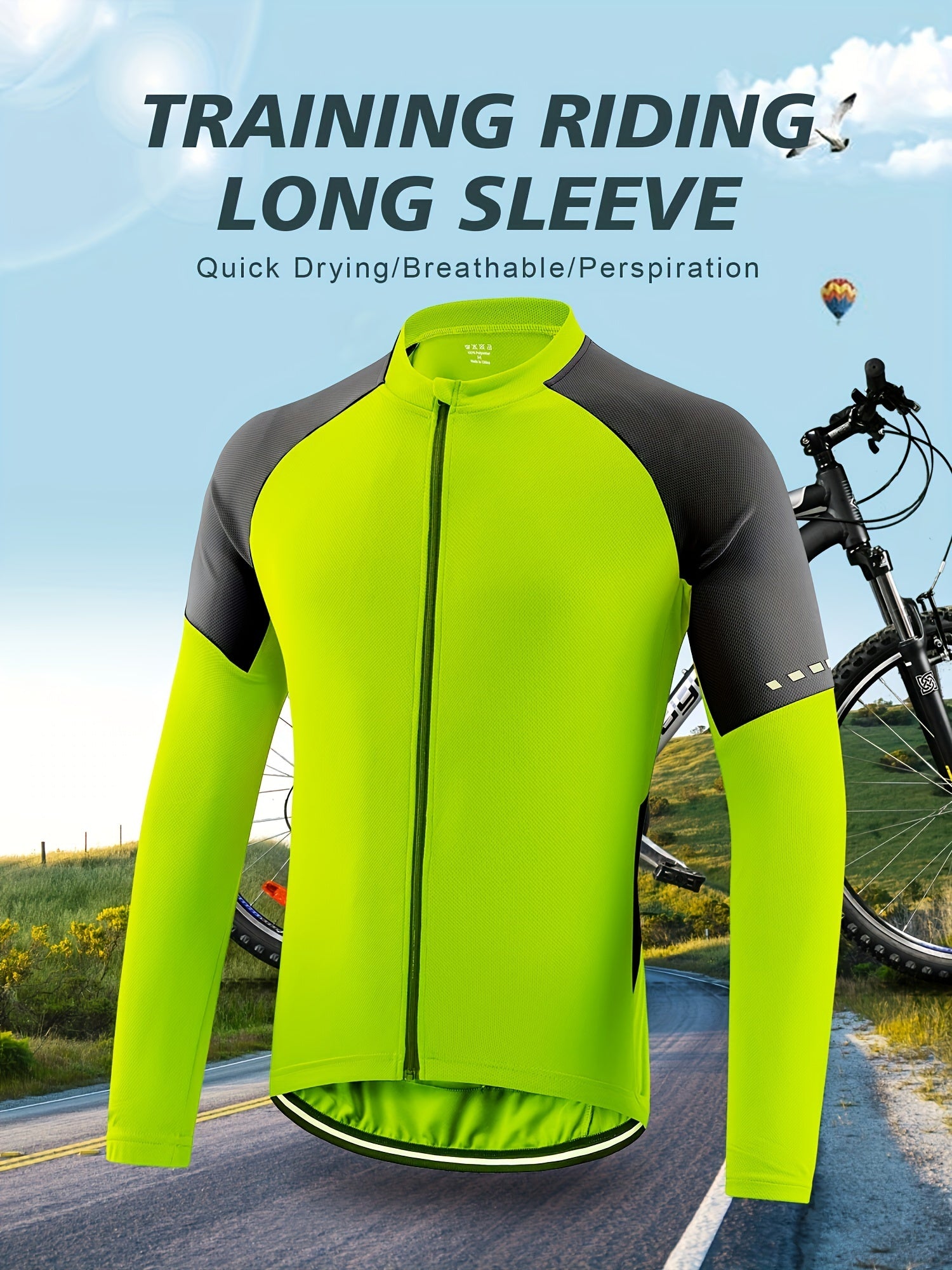 Men's Quick-drying Breathable Cycling Jersey with Pocket and Zipper - Polyester Fabric - For Cycling Enthusiasts - Ideal for Outdoor Sports & Exercise - Great Gift for Cyclists