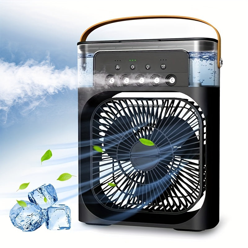 2-in-1 USB Portable Fan & Humidifier with Aroma Diffuser - Adjustable, Ideal for Home & Office Use, Perfect Holiday Gift