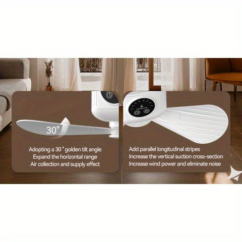 Remote Control Camping Fan with LED Night Light - Rechargeable USB Portable Fan for Tent & Outdoor, 270° Rotation, 3 Light Modes, Sleep Timer, Hanging Hook