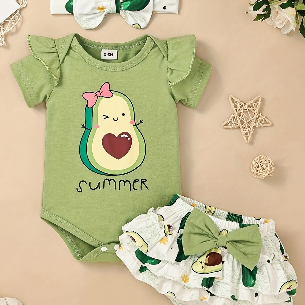 Baby Girl Clothes Newborn Baby Girl Clothes Infant Summer Shorts Set Ruffle Romper Cute Baby Clothes Summer Outfits Set 0-18 Months, Perfect for