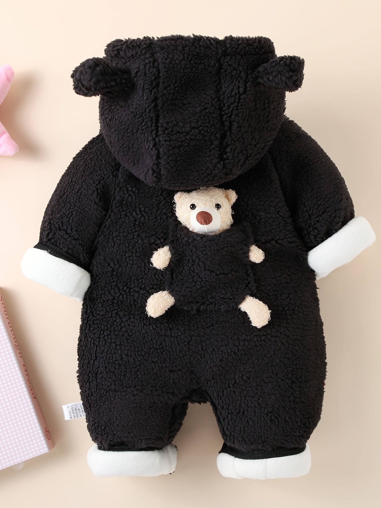 Baby Winter Clothes, Newborn Baby Bear Decor Warm Hooded Jumpsuit, Baby Clothes For Boys And Girls, Suitable For Indoor And Outdoor Wear