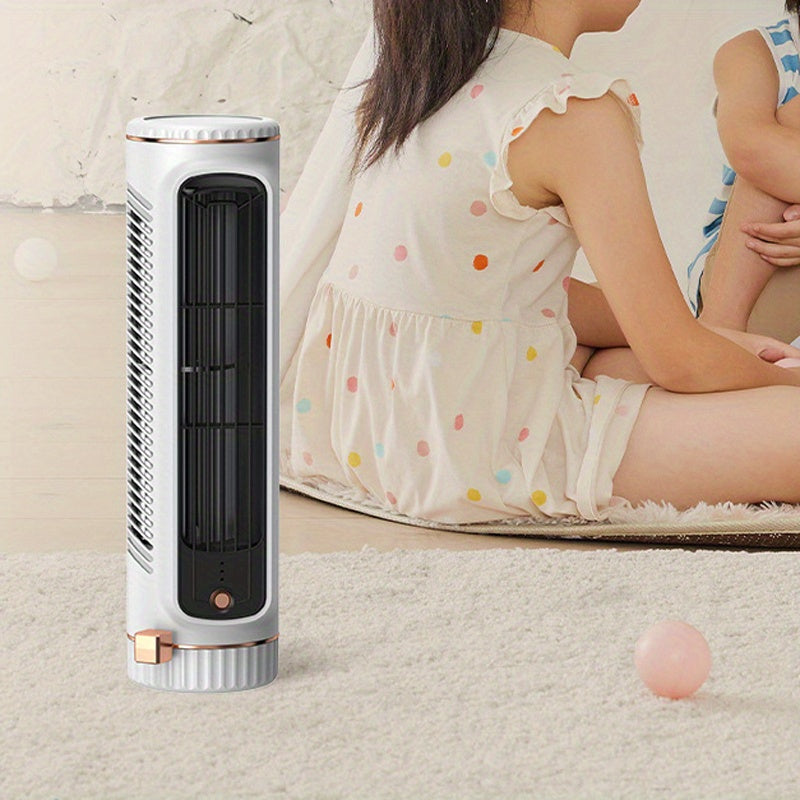 Quiet 3-Speed Portable Fan - USB Rechargeable with 8-Hour Cool Airflow - Ideal for Travel, Outdoor Activities, Office & Home Comfort