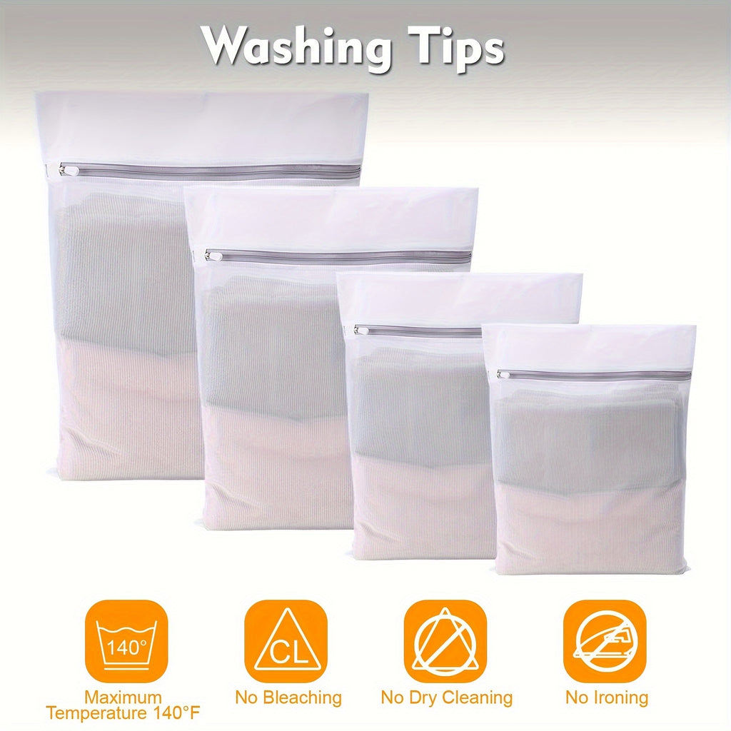 5 sizes of mesh laundry bags for delicate clothes, washing machine washing bags, suitable for underwear, bras, socks, lingerie, baby clothes, travel storage bags, Laundry Bags