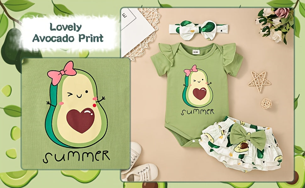 Baby Girl Clothes Newborn Baby Girl Clothes Infant Summer Shorts Set Ruffle Romper Cute Baby Clothes Summer Outfits Set 0-18 Months, Perfect for