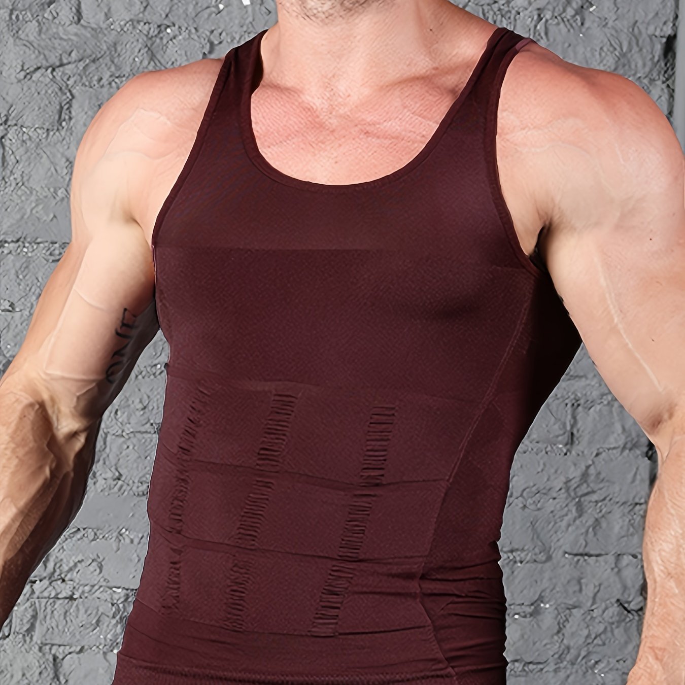 Men's Compression Body Shaper Tank Top, Slimming Vest