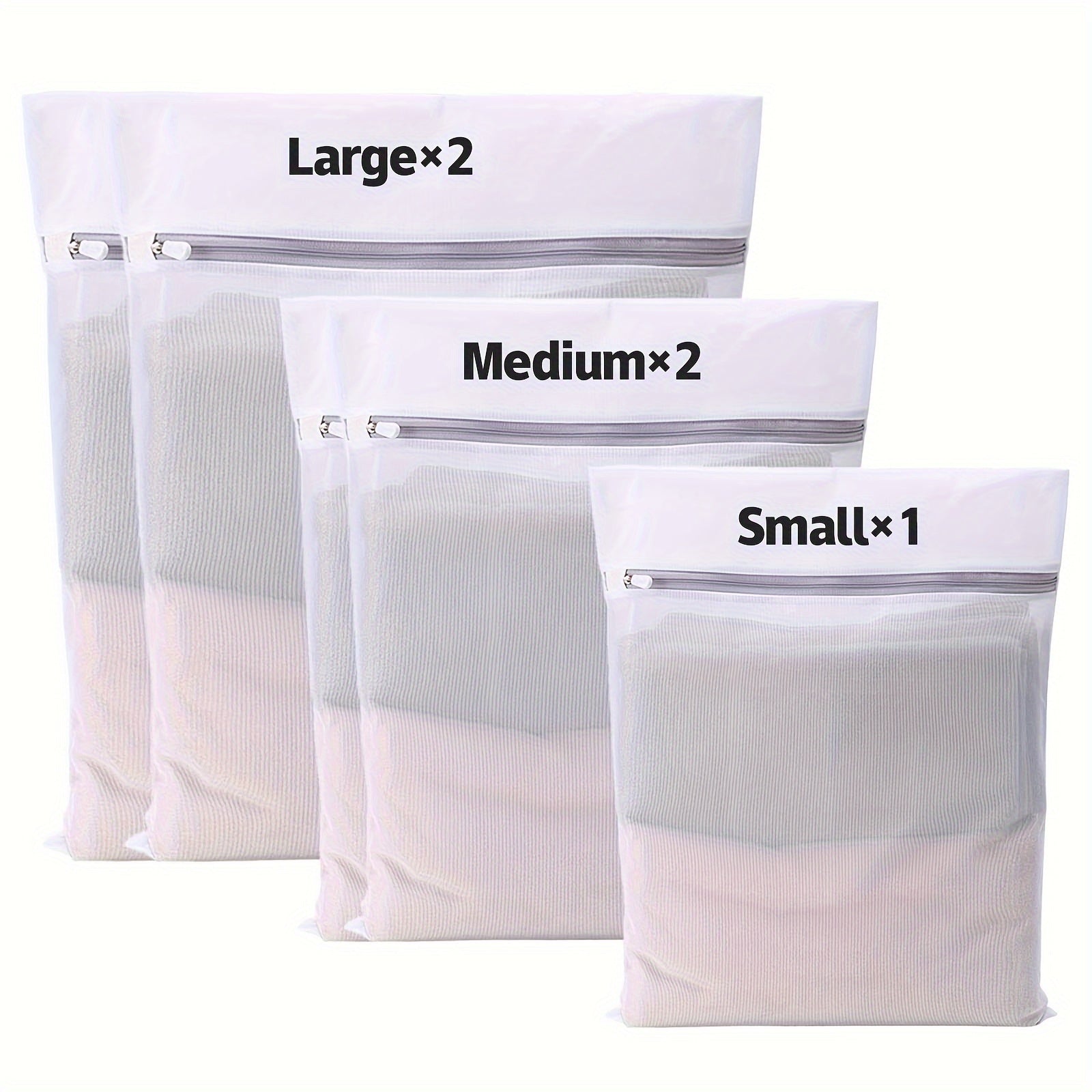 5 sizes of mesh laundry bags for delicate clothes, washing machine washing bags, suitable for underwear, bras, socks, lingerie, baby clothes, travel storage bags, Laundry Bags