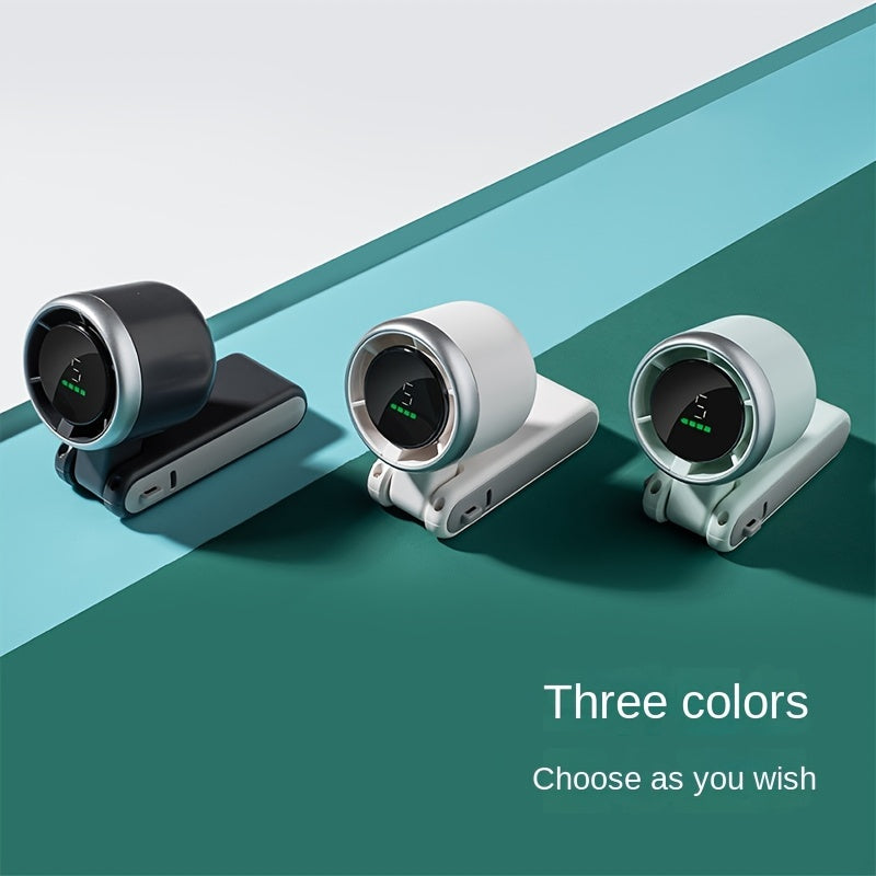 Portable Fan, Dual-Blade Handheld Personal Cooling Device, Rechargeable Battery, 3 Color Options, For Outdoor, Office, Home Use