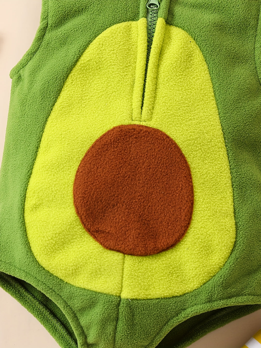 Baby & Avocado - Cute Green & Brown Fruit-Themed Romper with Full-Zipper Closure, Sleeveless Outfit for &, Spring/Fall Photo Shoots, Party Wear, Easy-Care Baby Clothes, Perfect for Outdoor