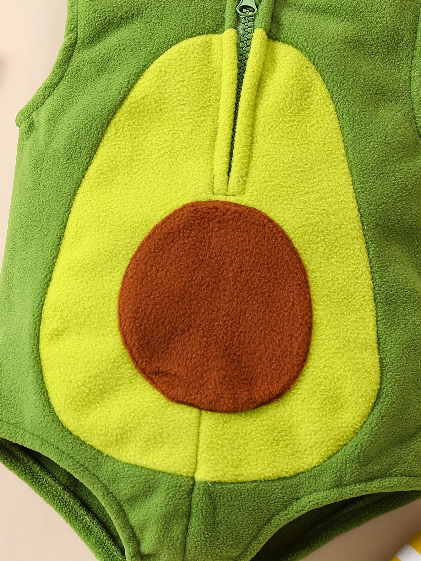 Baby & Avocado - Cute Green & Brown Fruit-Themed Romper with Full-Zipper Closure, Sleeveless Outfit for &, Spring/Fall Photo Shoots, Party Wear, Easy-Care Baby Clothes, Perfect for Outdoor