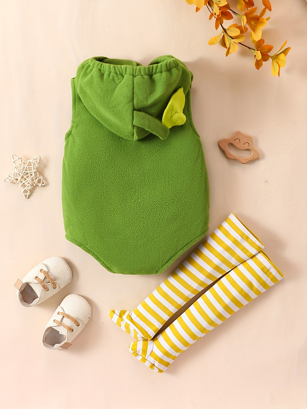 Baby & Avocado - Cute Green & Brown Fruit-Themed Romper with Full-Zipper Closure, Sleeveless Outfit for &, Spring/Fall Photo Shoots, Party Wear, Easy-Care Baby Clothes, Perfect for Outdoor