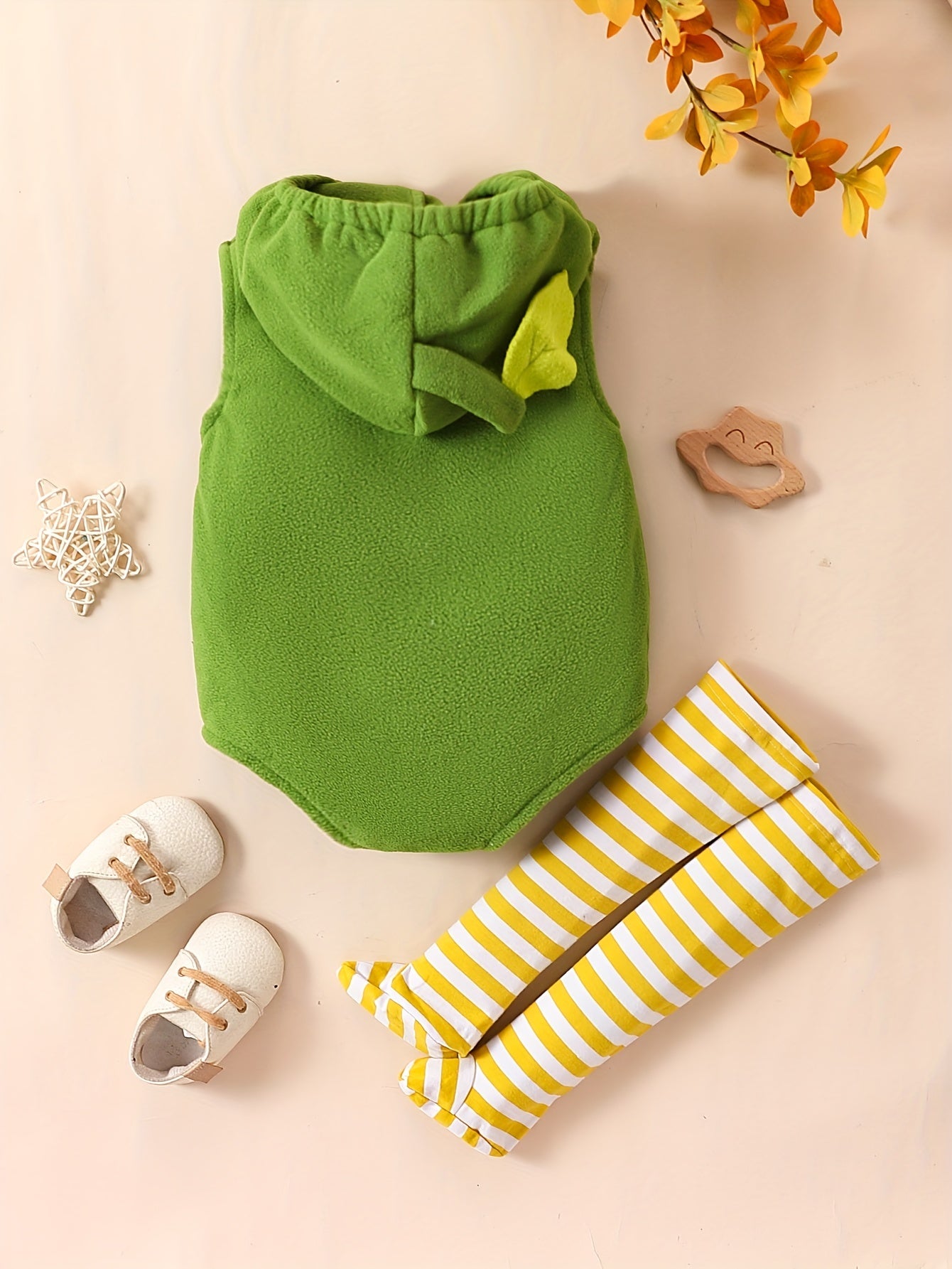 Baby & Avocado - Cute Green & Brown Fruit-Themed Romper with Full-Zipper Closure, Sleeveless Outfit for &, Spring/Fall Photo Shoots, Party Wear, Easy-Care Baby Clothes, Perfect for Outdoor