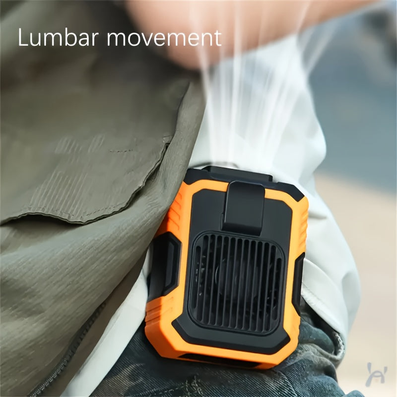 Three-in-One Portable Fan With Mobile Power-USB Charging, Neck Fan, 5000mAh Battery, Suitable For Outdoor, Home And Office Use-Including Lanyard, Portable Bladeless Waist Fan With Belt Clip-USB Charging, With LED Lighting Fun