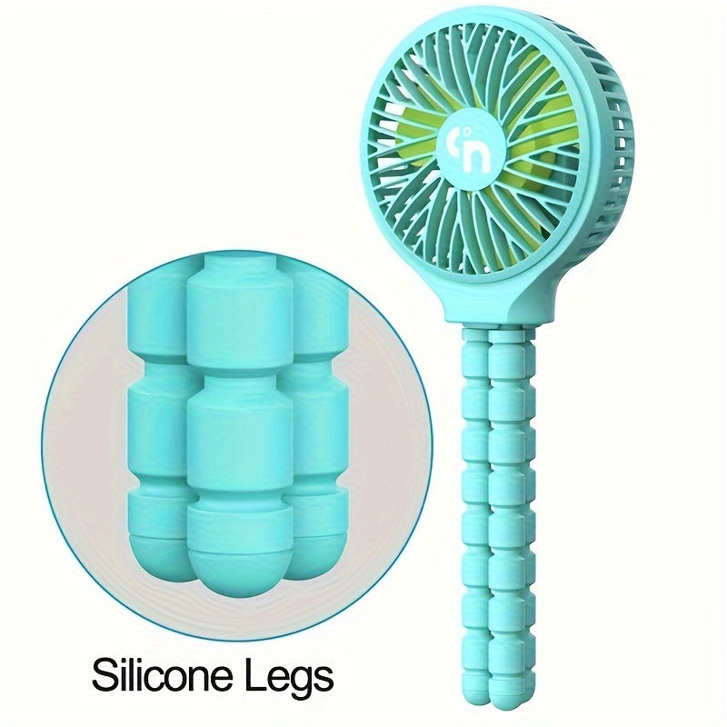 WiHoo Battery Powered Stroller Fan, Flexible Tripod Clip On Fan With 3 Speeds And Rotatable Handheld Rechargeable Personal Portable Fan For Car Seat Crib Bike Treadmill