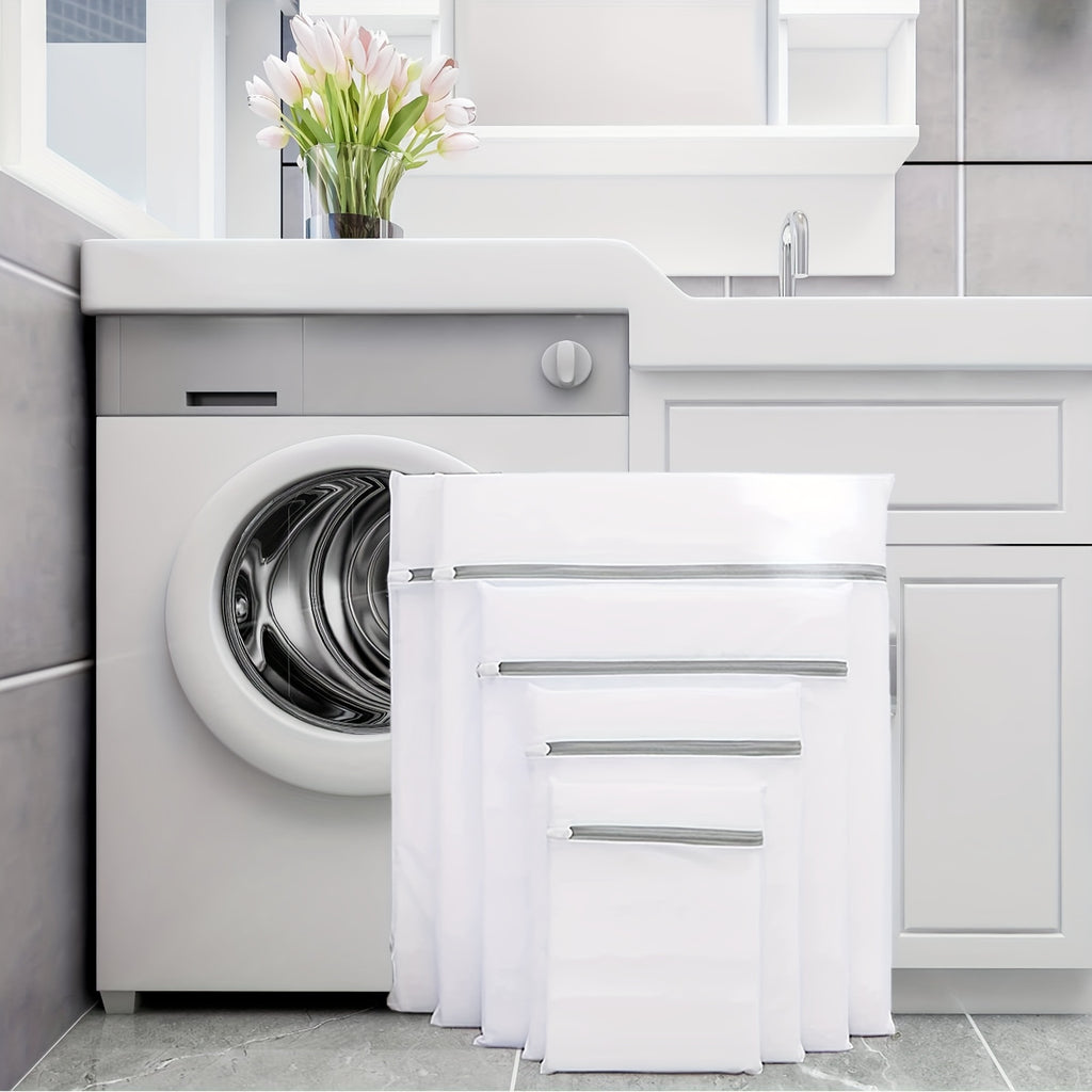 5 sizes of mesh laundry bags for delicate clothes, washing machine washing bags, suitable for underwear, bras, socks, lingerie, baby clothes, travel storage bags, Laundry Bags