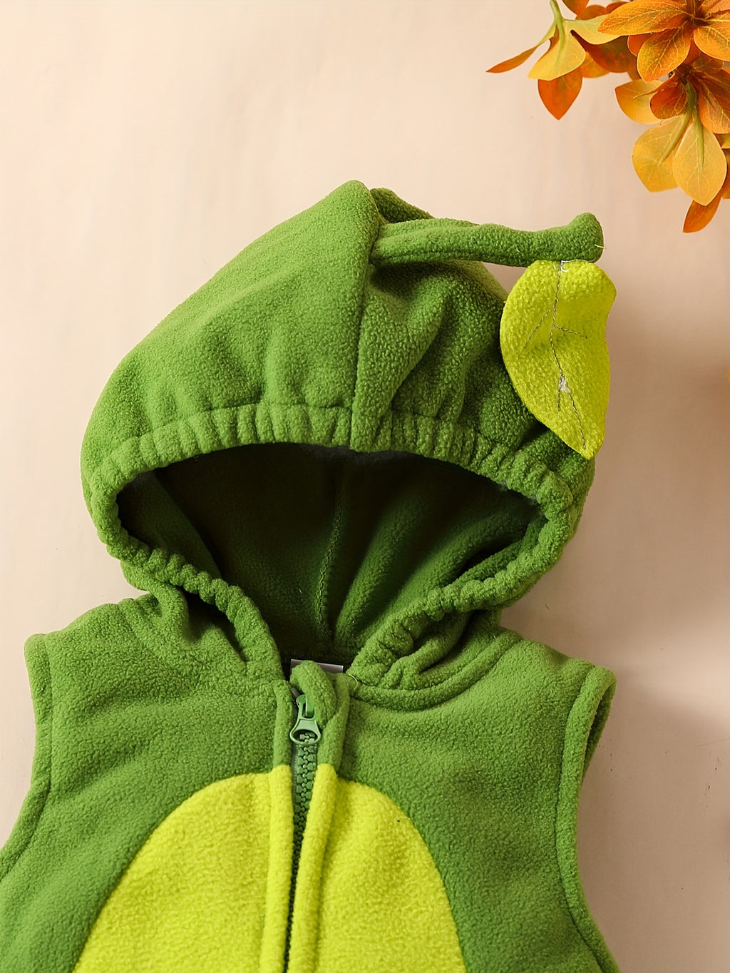 Baby & Avocado - Cute Green & Brown Fruit-Themed Romper with Full-Zipper Closure, Sleeveless Outfit for &, Spring/Fall Photo Shoots, Party Wear, Easy-Care Baby Clothes, Perfect for Outdoor