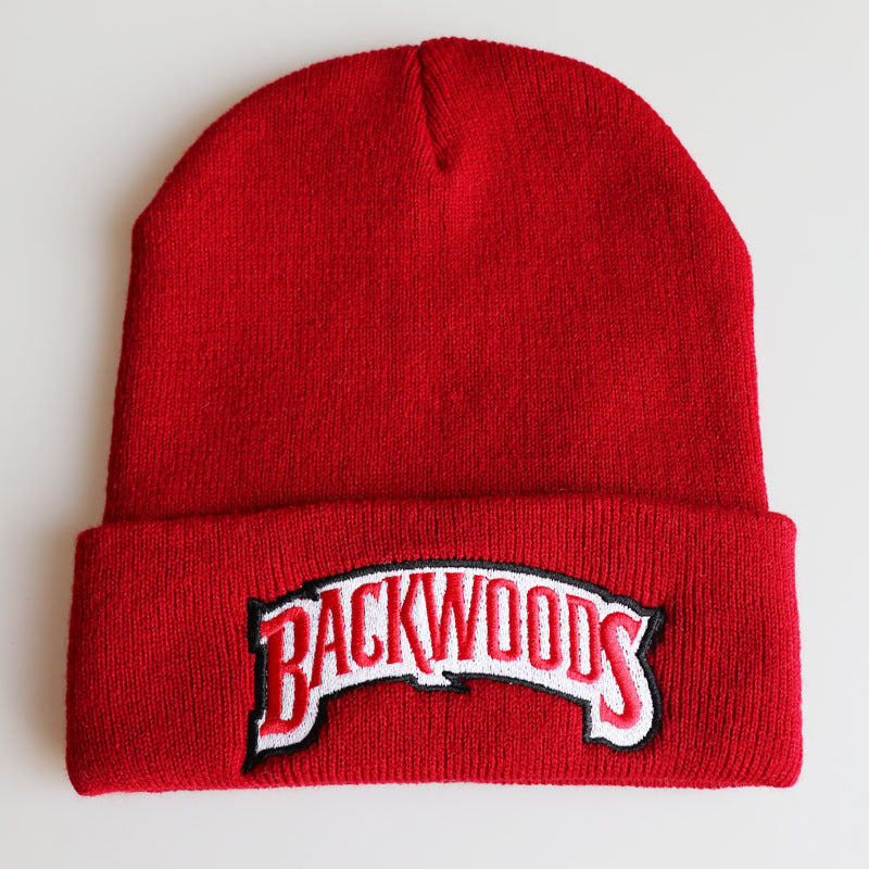 1pc "BACKWOODS" Knitted Hat Thermal Cap For Men, Ideal choice for Gifts