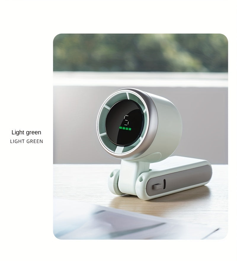 Portable Fan, Dual-Blade Handheld Personal Cooling Device, Rechargeable Battery, 3 Color Options, For Outdoor, Office, Home Use