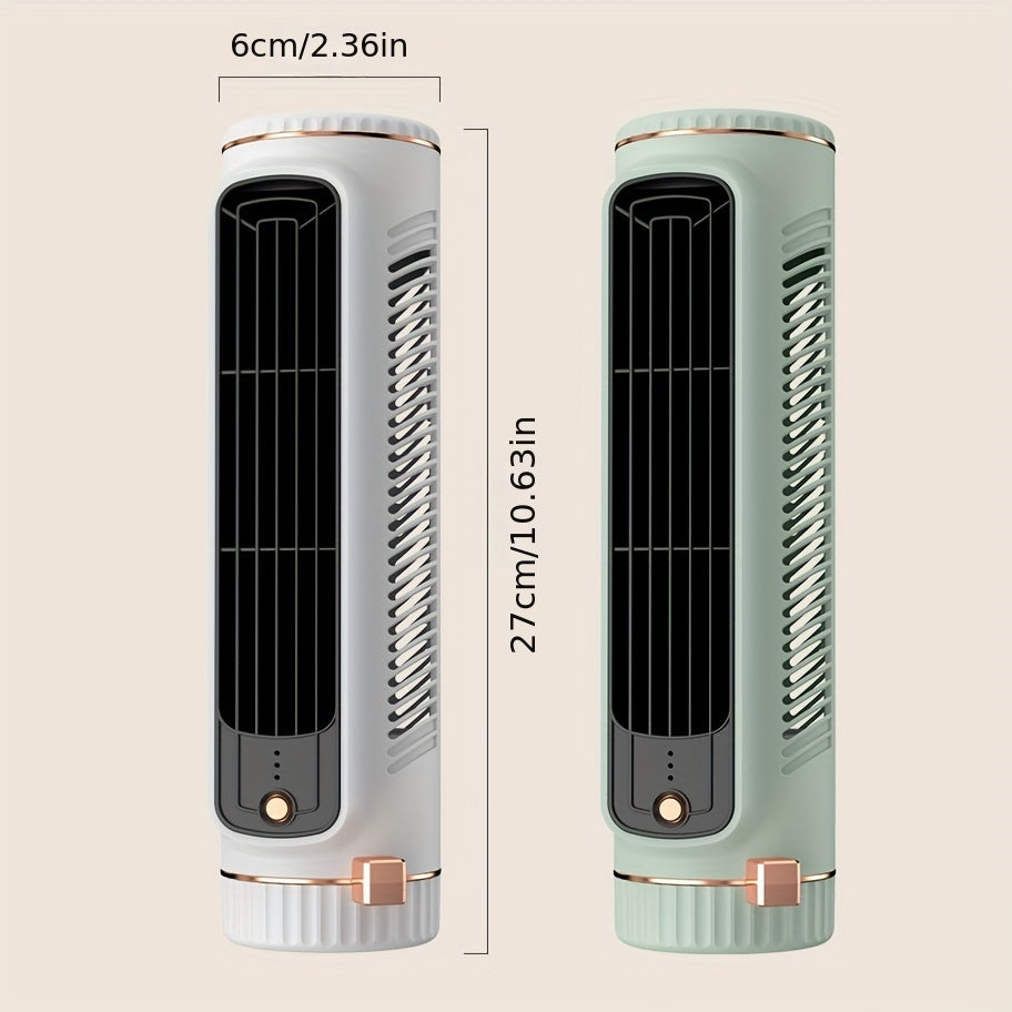 Quiet 3-Speed Portable Fan - USB Rechargeable with 8-Hour Cool Airflow - Ideal for Travel, Outdoor Activities, Office & Home Comfort