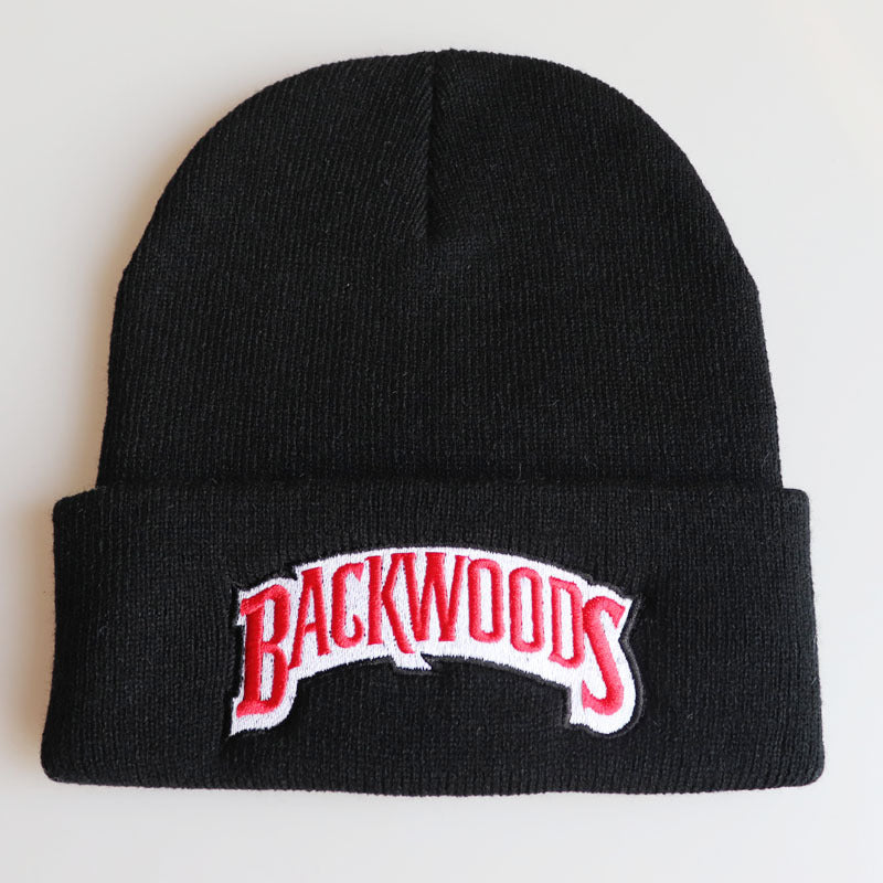 1pc "BACKWOODS" Knitted Hat Thermal Cap For Men, Ideal choice for Gifts