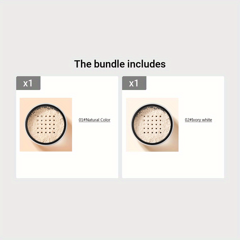 Loose Powder Makeup, Oil Control Matte Medium Coverage for All Skins, Medium Light Beige, Waterproof Sweat-Proof Makeup