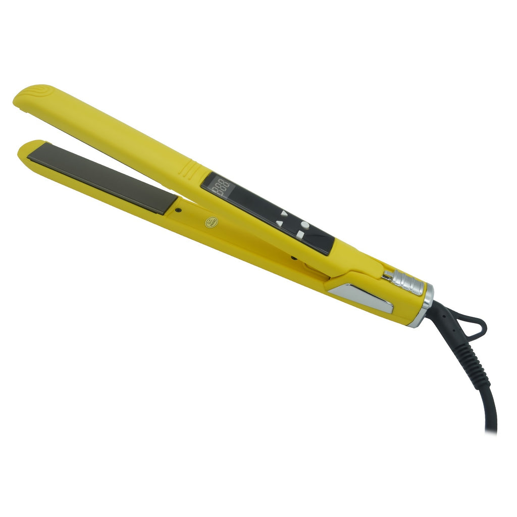 Professional Salon Hair Straightener & Curler - 265°F-450°F High-Temperature Flat Iron with LCD Display, 2-in-1 Dual Function, Titanium Ceramic Technology, Ideal for Home & Commercial Use, Ergonomic Handle, Compatible with