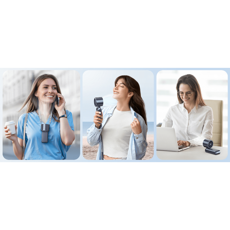 Handheld Portable Fan with Ice Cube Cooler, Speed (1-100) 4000Mah Rechargeable Personal Fan, [20-Hour Cooling Time] Ultra-Mini But Powerful [20000 RPM] Small Pocket Fan (Grayish Purple)