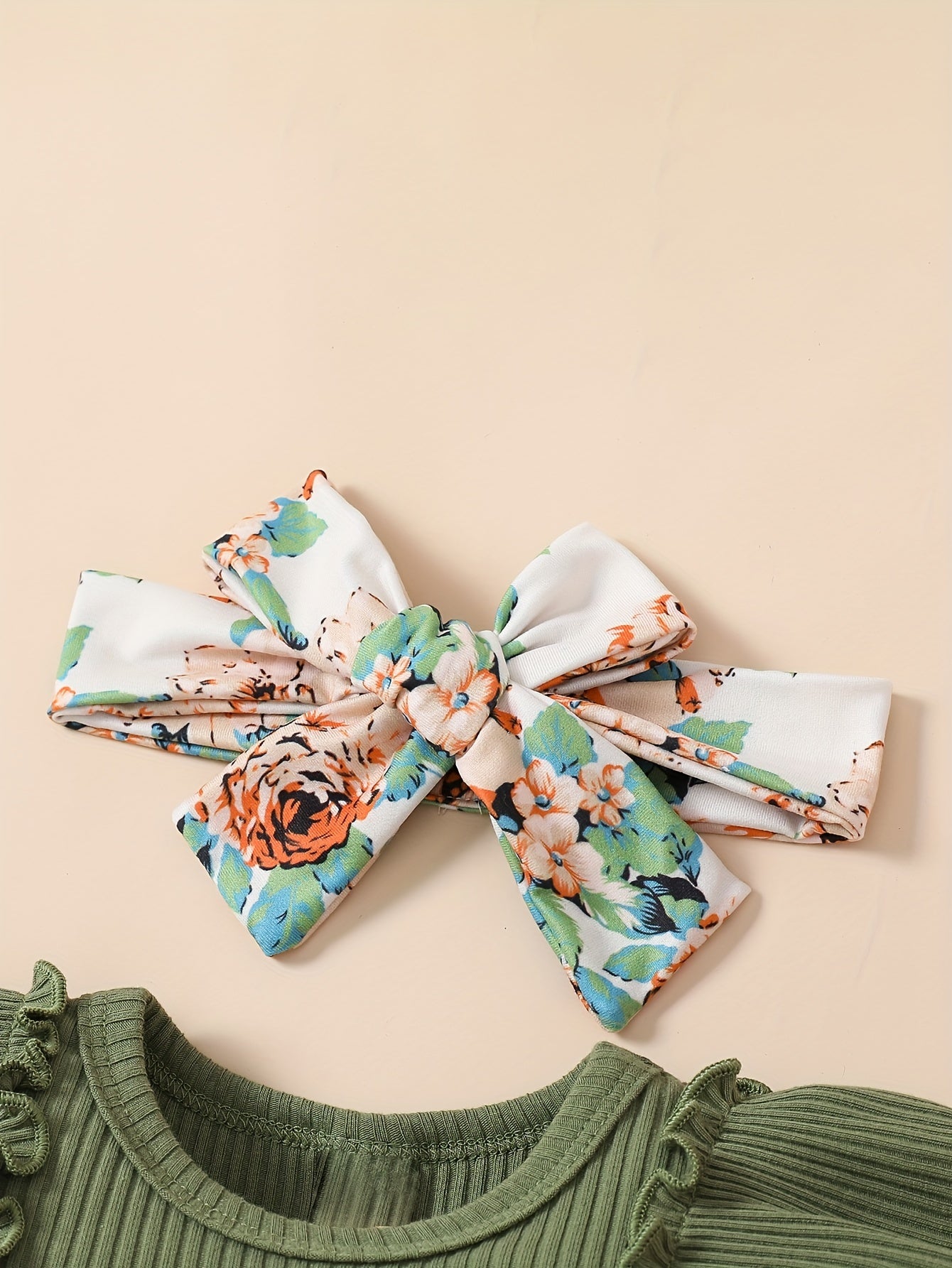 Happy's Girl Clothes Girl Newborn Baby Girl Outfits Short Sets, Sleeve Ribbed Romper Floral Shorts Clothes, Perfect for Outdoor,  Casual Baby Clothes, Floral Print, Cute Baby Outfits, Comfortable Fit, Breathable Material, Sho