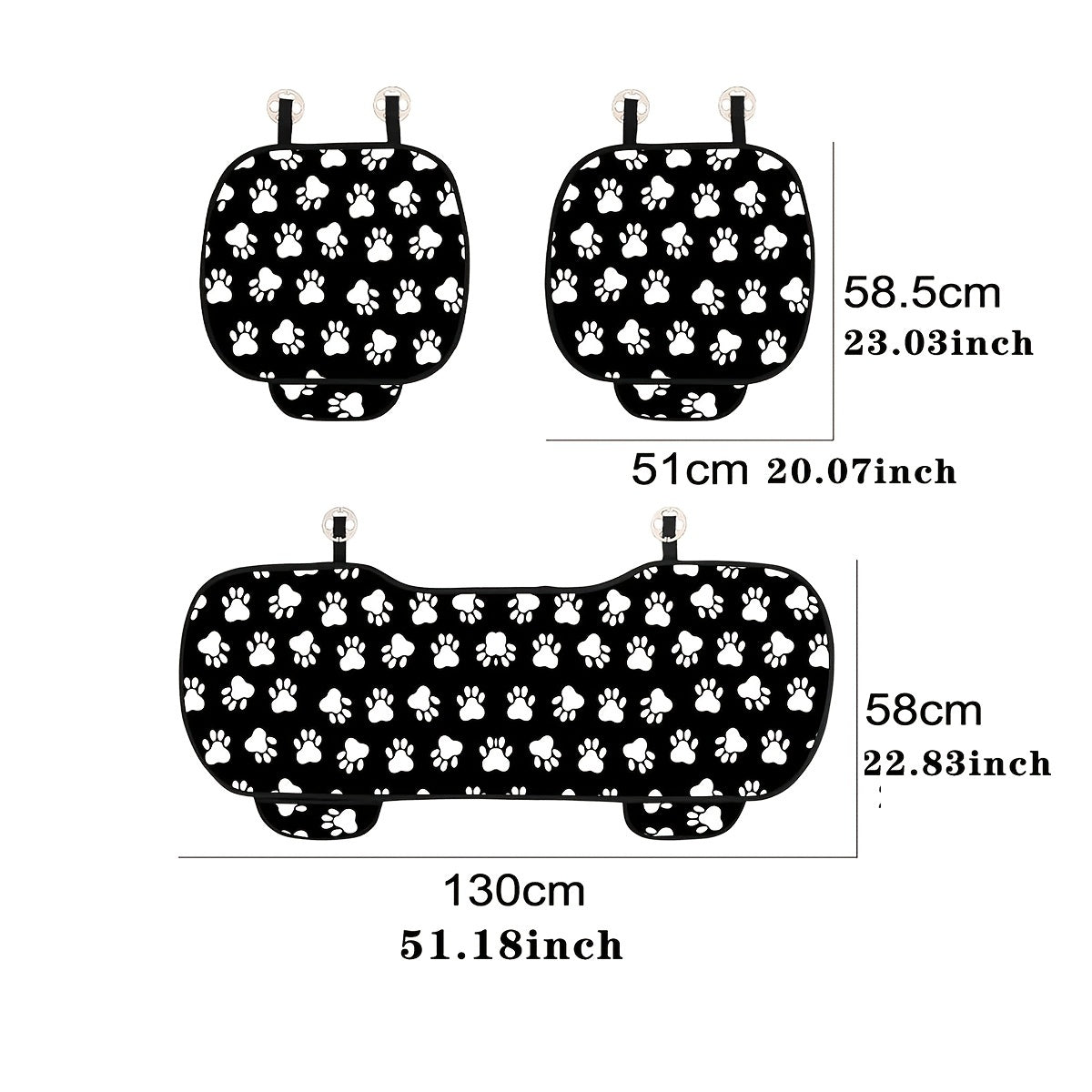 Dog Paw Print Car Covers for Front And Back s