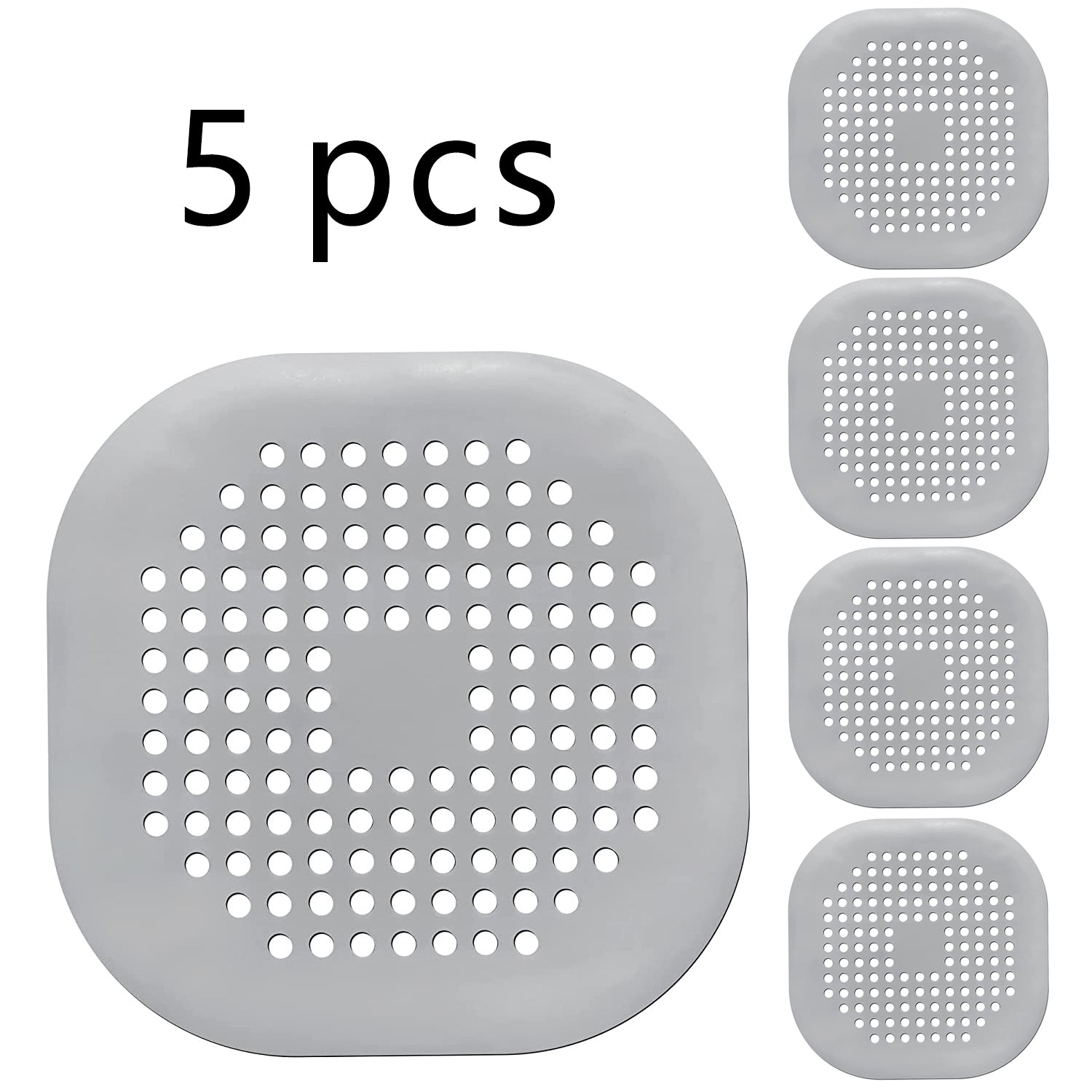 5pcs/3pcs/1pc Silicone Hair Filter | Bathtub and Shower Floor Drain Plug, Kitchen Deodorant Plug, Anti-Clogging Sink Filter