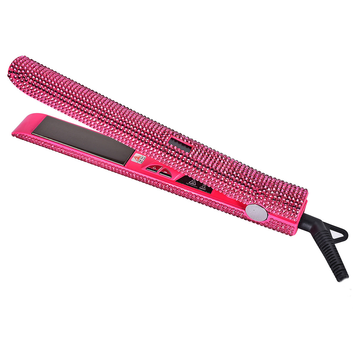 Bling Rhinestone Hair Straightener 2in 1 Flat Iron Hair Straightener Curler for All Hair Styles Professional Fast Adjustable Temperatures Hair Straightener,  Salon Equipment, Decorative Iron, Heatresistant Material, Smooth Gl