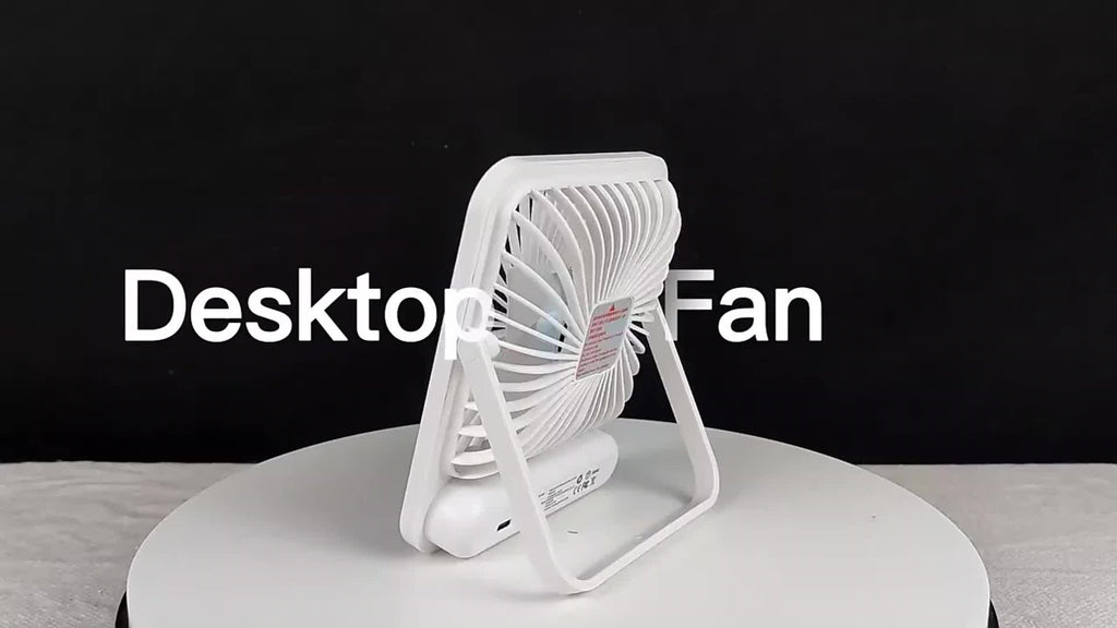 YITUMU Mini Desktop Fan, USB Charging Portable Fan, Square Shape, 1800mAh Rechargeable Cruise Fan, Powerful Wind, 5 Gears Portable Cooling Fan, Quiet Operation, Suitable For Home, Office, Car And Outdoor Travel