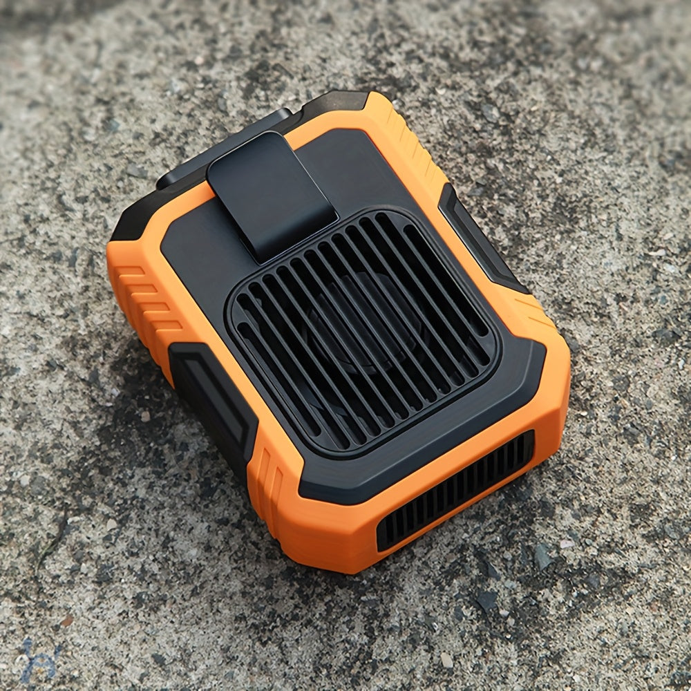 Three-in-One Portable Fan with Mobile Power-USB Charging, Neck Fan, 4000mAh Battery, Suitable for Outdoor, Home And Office Use-Including Lanyard, Portable Bladeless Waist Fan with Belt Clip-USB Charging, with LED Lighting Fun