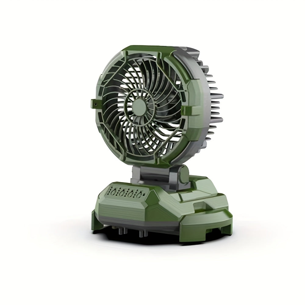 Battery Powered Fan With Misting, 24000mAh Rechargeable Camping Fan, Strong Spray Mister, 4 Speed With Timer, Auto Oscillation Portable Fan With Retractable Base For Outdoor Sport Beach Travel Patio Porch