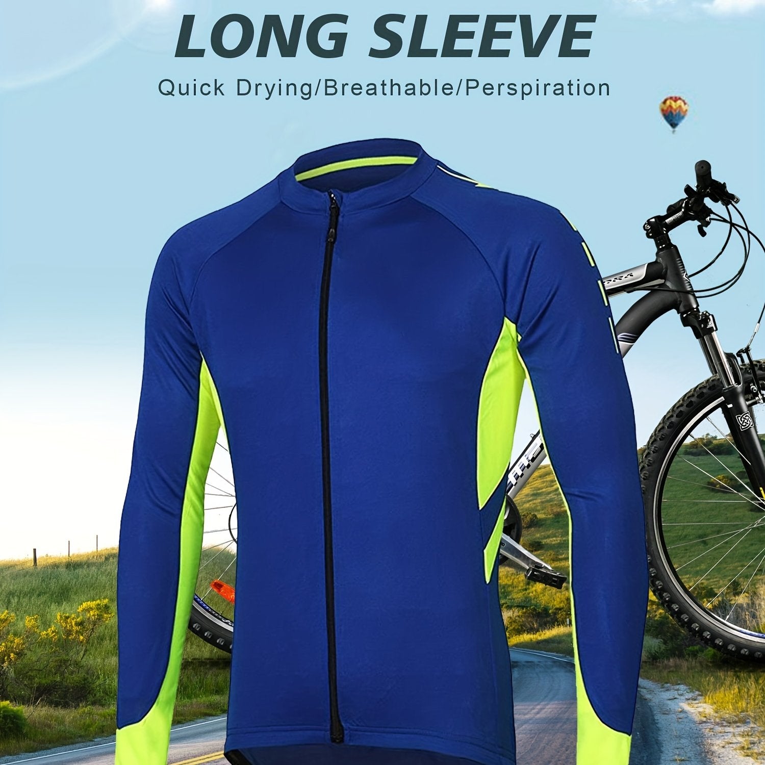 Men's Quick-drying Breathable Cycling Jersey with Pocket and Zipper - Polyester Fabric - For Cycling Enthusiasts - Ideal for Outdoor Sports & Exercise - Great Gift for Cyclists