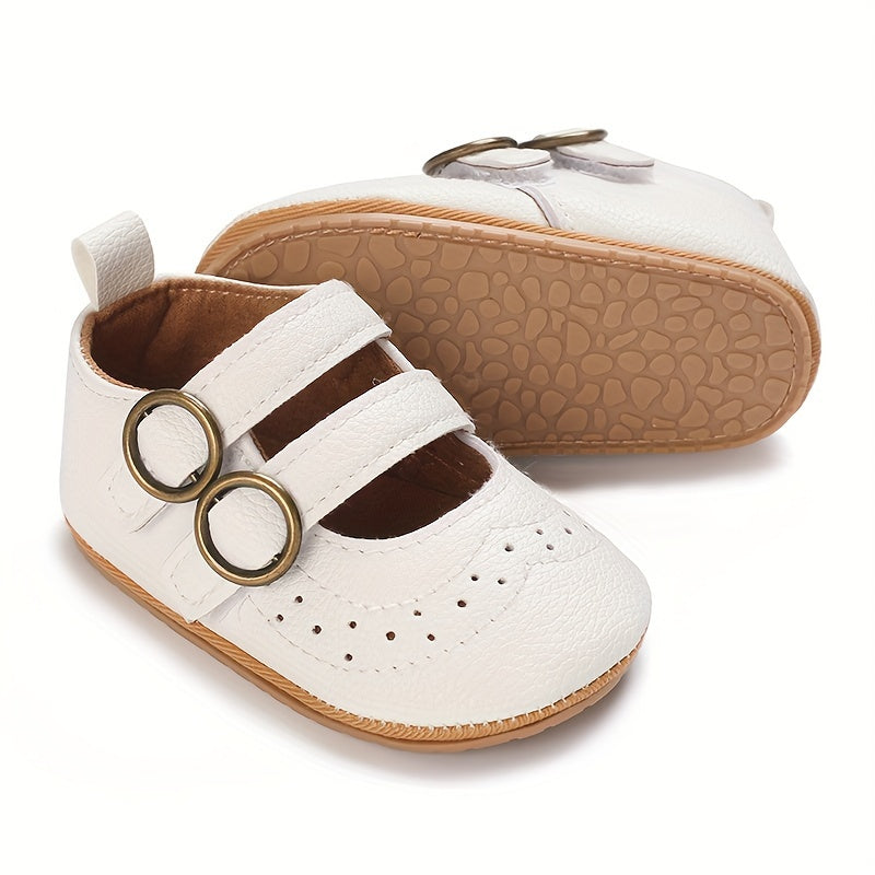 Baby Girl Shoes Mary Jane Flats Soft Sole Non-slip Hook And Loop Fastener Princess Shoes Toddler Shoes