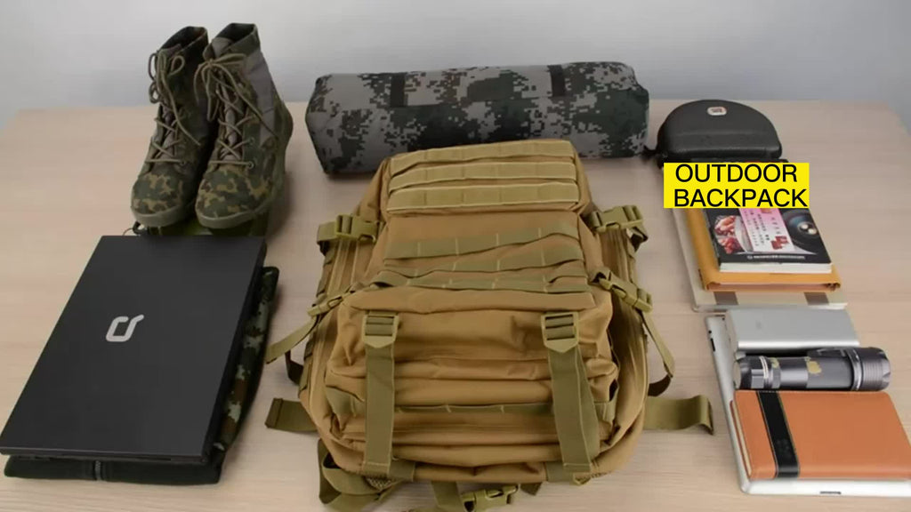 Outdoor Backpack Large 3 Day Pack Molle Bag Backpack Bug Out Bag Hiking Treeking Rucksack