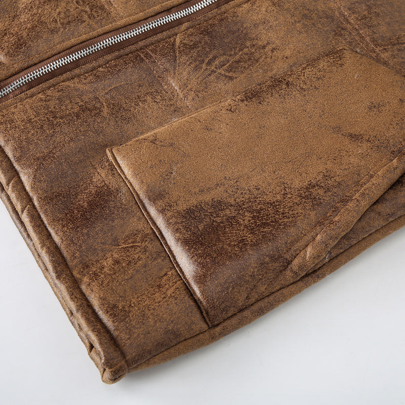 Men's Fleece-Lined Hooded Vest - Stylish Sleeveless Jacket with Zipper Pockets, Warm & Windproof for Casual Winter Wear, Olive Green, Daily Comfort Vest | Hooded Jacket | Functional Pockets