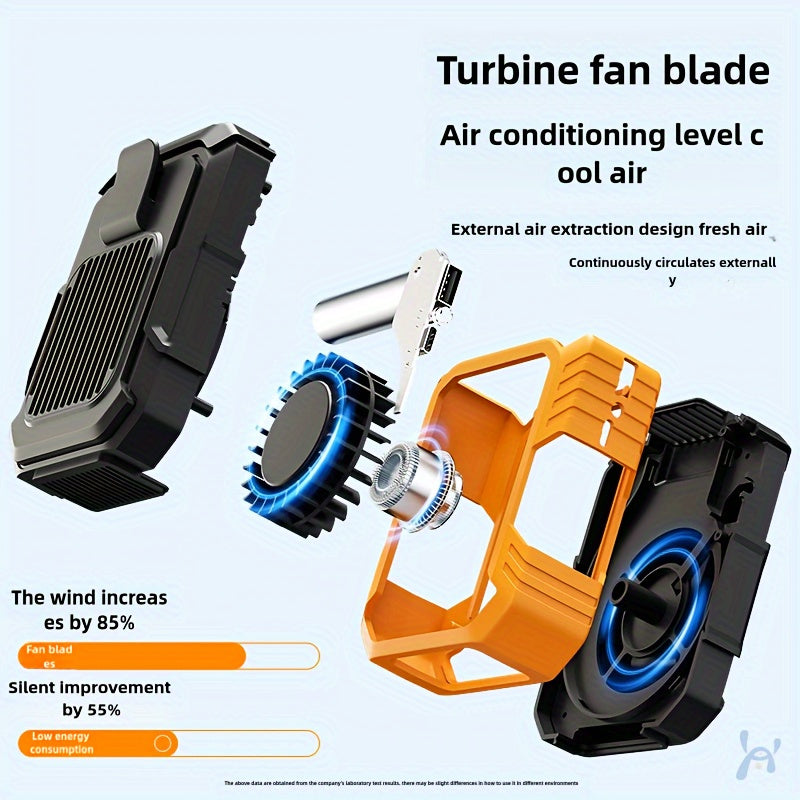 Three-in-One Portable Fan with Mobile Power-USB Charging, Neck Fan, 4000mAh Battery, Suitable for Outdoor, Home And Office Use-Including Lanyard, Portable Bladeless Waist Fan with Belt Clip-USB Charging, with LED Lighting Fun