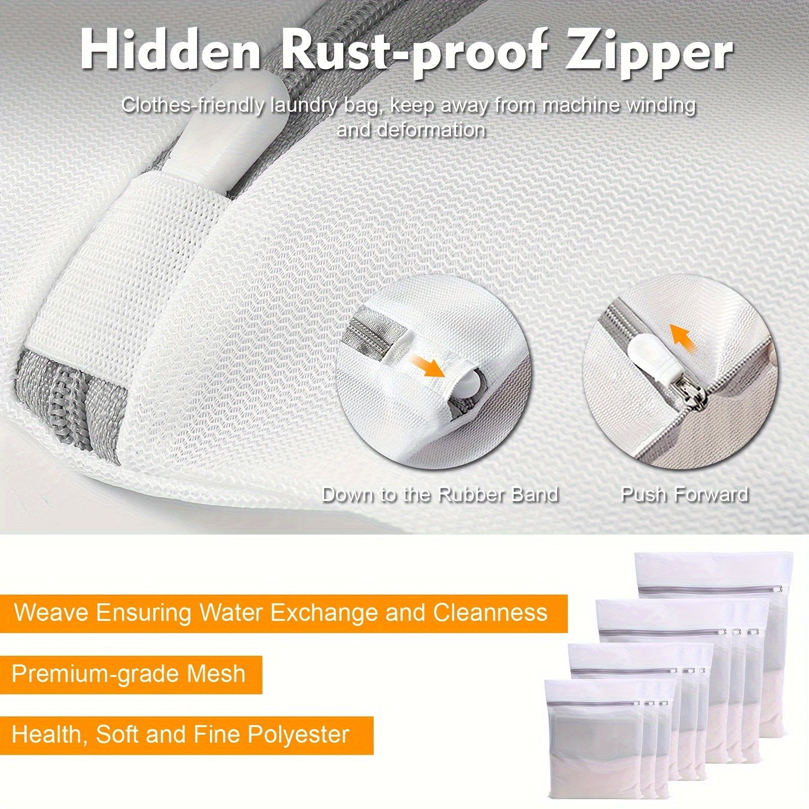 5 sizes of mesh laundry bags for delicate clothes, washing machine washing bags, suitable for underwear, bras, socks, lingerie, baby clothes, travel storage bags, Laundry Bags