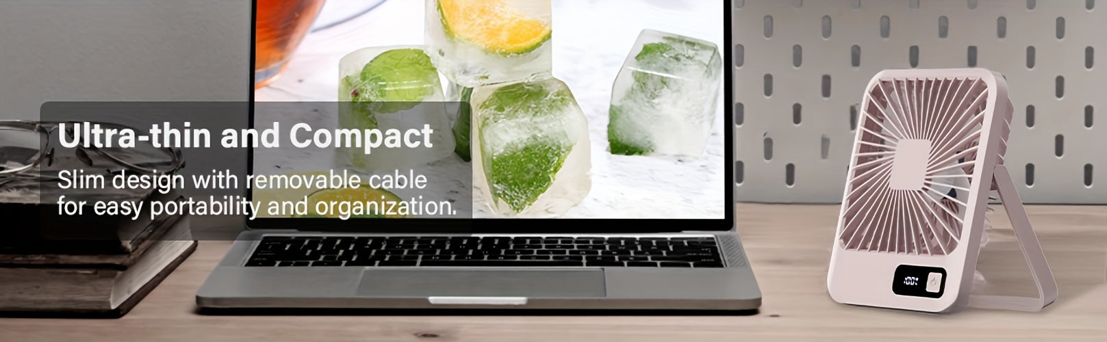 YITUMU Mini Desktop Fan, USB Charging Portable Fan, Square Shape, 1800mAh Rechargeable Cruise Fan, Powerful Wind, 5 Gears Portable Cooling Fan, Quiet Operation, Suitable For Home, Office, Car And Outdoor Travel