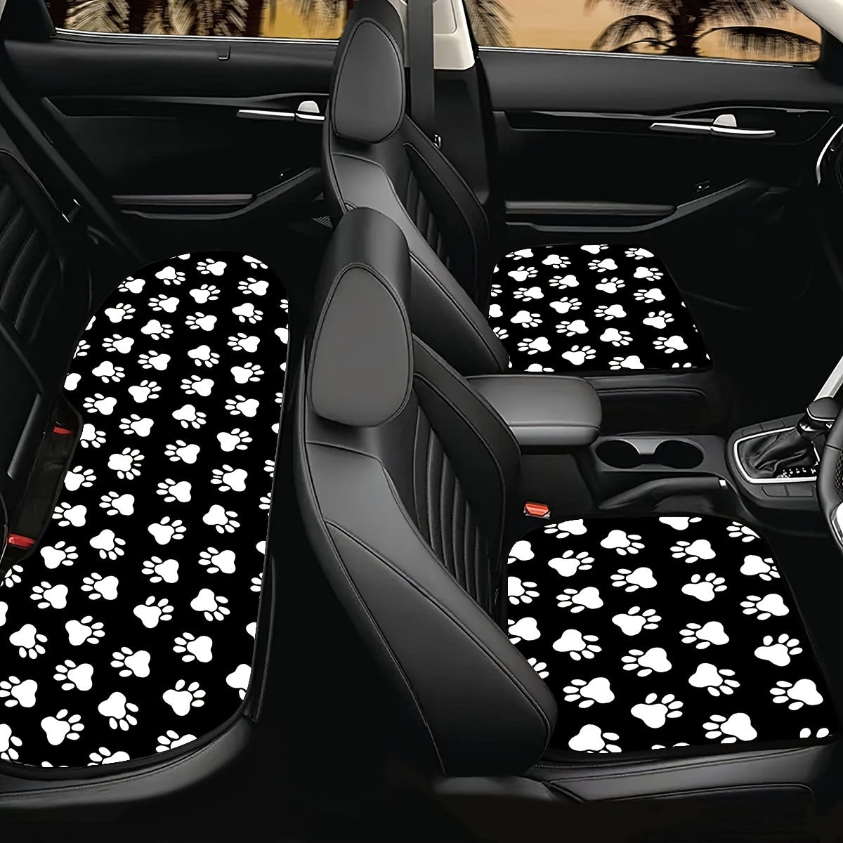 Dog Paw Print Car Covers for Front And Back s