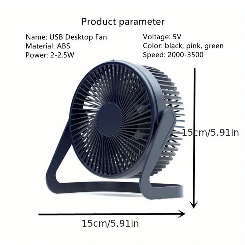 Summer Portable Fan Cooling USB Desktop Fan Mini Air Cooler Rotating Adjustable Angle For Office Home High Quality Quiet Fan