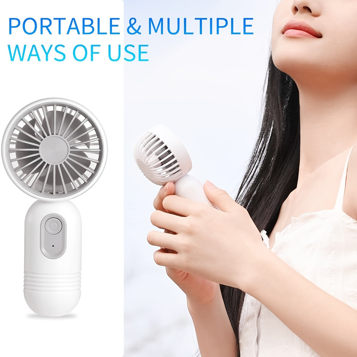 3-pack Portable Mini Fan Handheld Personal Small Fan With 3-speed For Travel, Rechargeable Portable Fan, Long-lasting Rechargeable Fan, Rechargeable Fan, USB Rechargeable Battery Operated Eyelash Fan