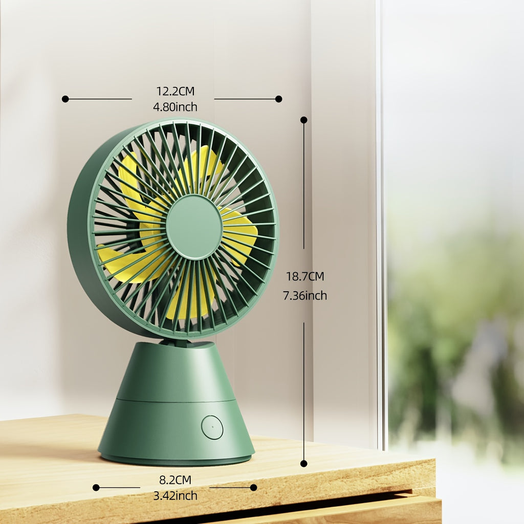 A Desktop Fan That Can Swing Automatically, Portable Fan, 1800mAh/USB Rechargeable Battery, Suitable for Home, Office, Dormitory, Outdoor And Travel Lightweight Portable Cooling Birthday/summer, Office Cooling, Desk Fan, Slee